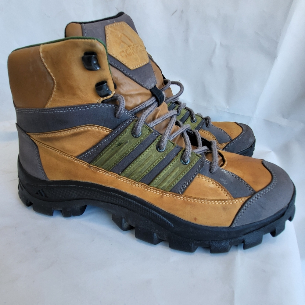 Adidas Mountain Boots Y2K Vintage Hiking Waterproof Mens Brown